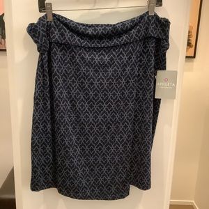 ATHLETA Moroccan Seas In Navy Athletic Skirt